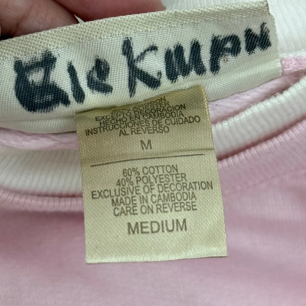Vintage Women's M&C Sportswear Pink Snowflake Winter Christmas Sweatshirt Size M